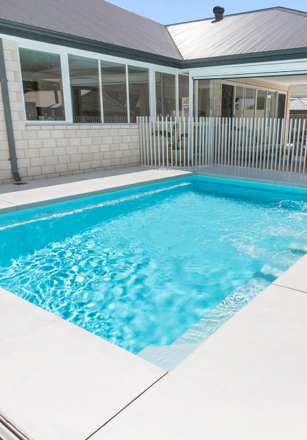 fibreglass pool area