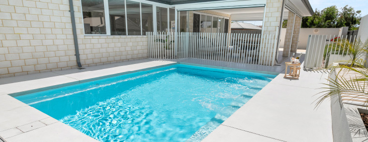 fibreglass pool area