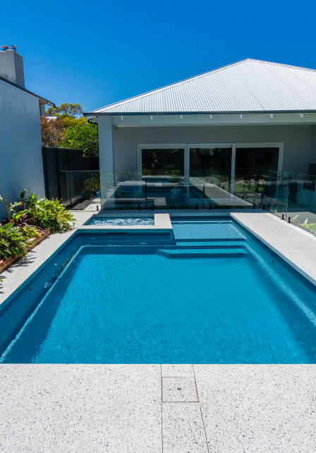 fibreglass pool area